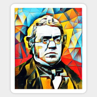 William Makepeace Thackeray Abstract Portrait | William Makepeace Thackeray Abstract Artwork 15 Sticker